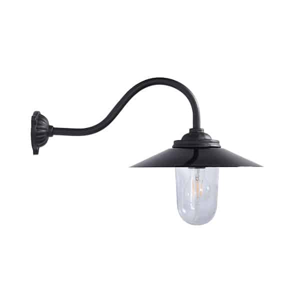 Valurautainen tallilyhty 90°/49cm syvä
