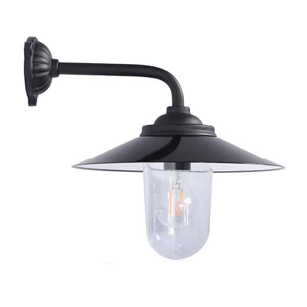 Valurautainen tallilyhty 90°/37cm syvä